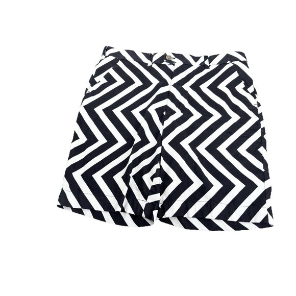Loudmouth Sz 36 Golf Shorts Black & White Zig Zag Bold Print Cotton/Spandex EUC - Picture 11 of 11